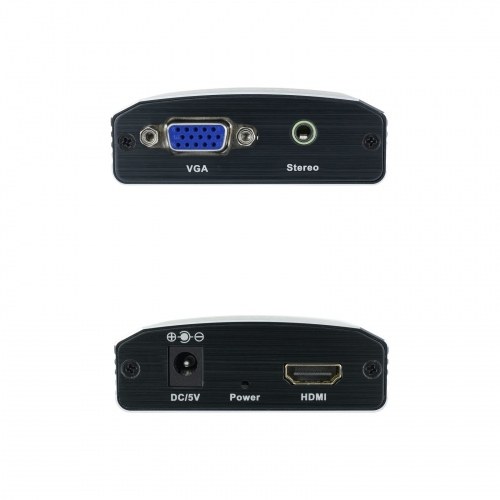 Nanocable - CONVERSOR SVGA+AUDIO A HDMI CON ALIM., SVGA/H+JACK 3.5/H-HDMI/H, NEGRO