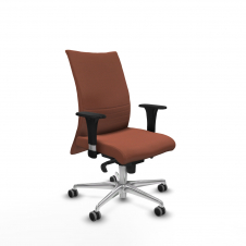 Piqueras y Crespo Albacete confidente sincro bali marr?n brazos 1D base aluminio ruedas 65mm engomadas