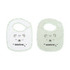 Set de 2 baberos rizo+velour Bear with me Menta