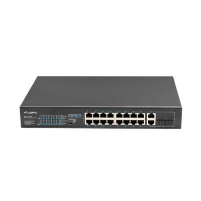 Switch lanberg 18 puertos 100mb 16xpoe+ - 2x gbit ether 250w rack 19 pulgadas