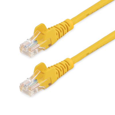 Cable de 2m Amarillo de Red Fast Ethernet Cat5e RJ45 sin Enganche - Cable Patch Snagless