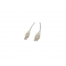 Lanberg CA-USBA-12CC-0050-TR Cable usb 2.0 tipo-a macho a usb tipo-b macho 5m transparente