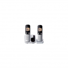 TELEFONO INALAMBRICO DECT PANASONIC PACK DUO IDENTIFICACION LLAMADAS AGENDA COMPARTIDA PANTALLA 4.1CM GRIS NEGRO KX-TGC212PL/SPS