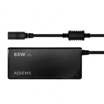 CARGADOR 65W AUTOMATICO UNI. PORTATIL 9 CONECTORES USB-A QC3.0 NEGRO