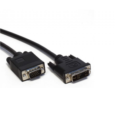 Cable DVI 3GO CDVIVGA/ DVI-I Macho - HD DSUB Macho/ 2m/ Negro