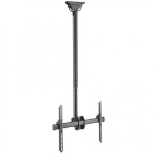 Soporte TV de techo Aisens CT70TSLE-033, 37-70 pulgadas, hasta 50 kg, VESA 600 x 400 mm, giro 360°, incl. -25°/0°, mástil 1060-1560 mm, negro