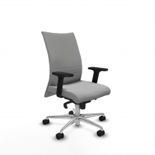 Piqueras y Crespo Albacete confidente sincro bali gris claro brazos 2D base aluminio ruedas 65 mm nailon