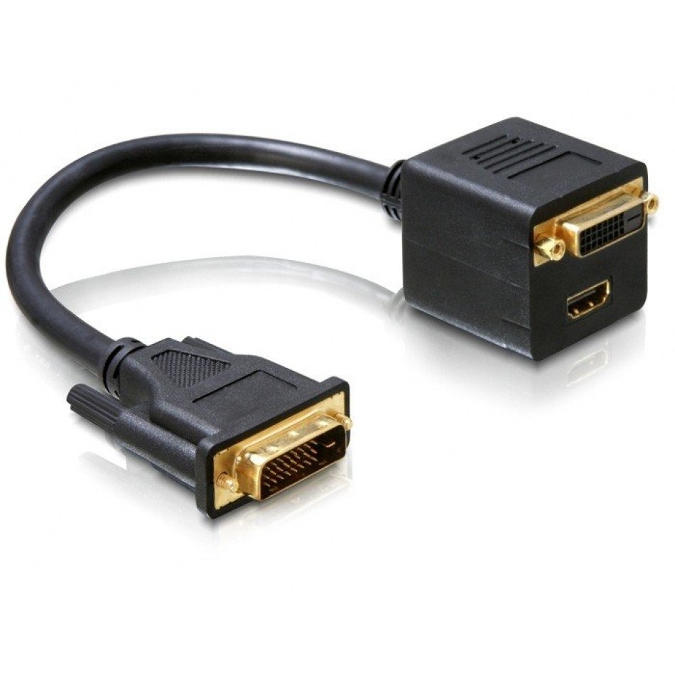 Cable DVI Macho a DVI Hembra y HDMI Hembra