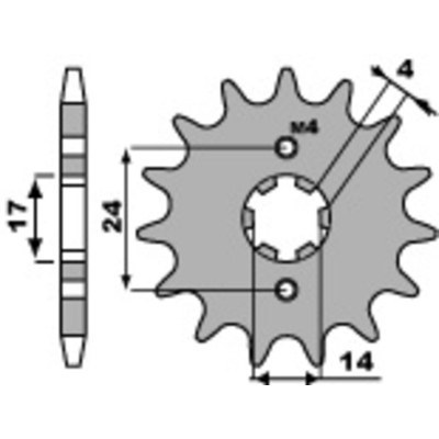 PBR Steel Standard Front Sprocket 2153 - 420 2153.15.18NC