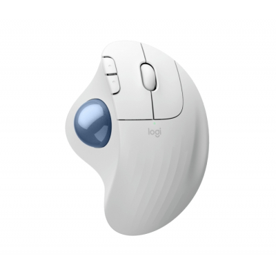 Logitech Ergo M575S Raton Inalambrico Trackball USB 2000dpi - 5 Botones - Uso Diestro - Color Blanco Crudo