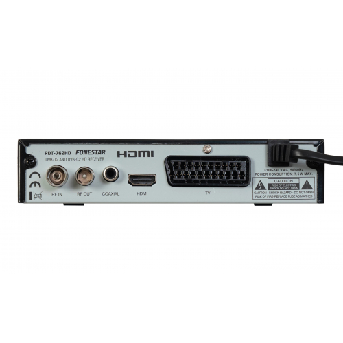 Receptor TDT DVB-T2 DVB-C2 UHD FONESTAR RDT-762HD