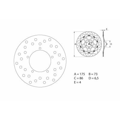 Disco de freno Brembo 68B40713 68B40713