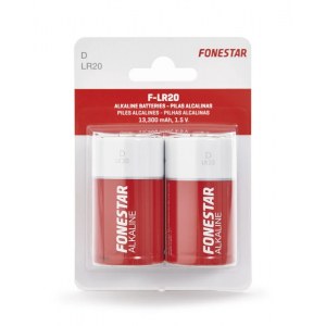 Pilas alcalinas D-LR20 de 1'5 V Fonestar F-LR20