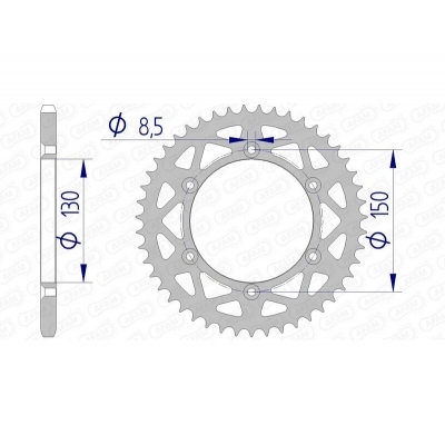 Corona AFAM aluminio 13323 - Paso 520 13323N-51