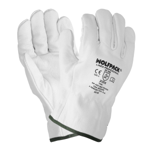 Guantes De Trabajo De Piel Flor De Vacuno, Proteccion Laboral, Riesgos Mecanicos, Guantes De Seguridad De Cuero. Talla 9" (Par)