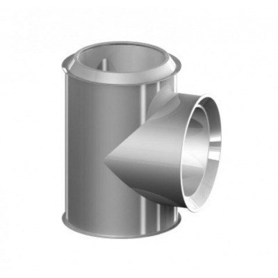 TE 90 INOX PARED DOBLE 150 MM