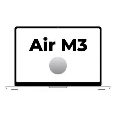 Apple Macbook Air 15,3/ M3 8-Core CPU/ 16Gb/ 256Gb SSD/ 10-Core GPU/ Plata