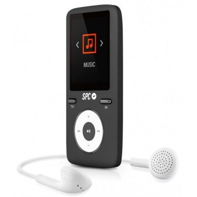 Reproductor MP4 SPC Pure Sound Colour 2 8488D/ 8GB/ Pantalla 1.8/ Radio FM/ Negro
