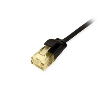 LATIGUILLO U/UTP CATEGORIA 6A SLIM LIMBRE HALOGENOS LSOH 1,5M COLOR NEGRO EQUIP 626904