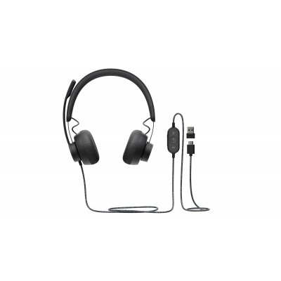 AURICULARES MICRO LOGITECH ZONE WIRED NEGRO DIADEMA/USB 981