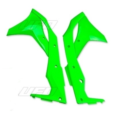 Paneles laterales radiador UFO verde fluor Kawasaki KX250F KA04747#AFLU