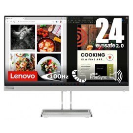 Monitor Lenovo 24 pulgadas L24I 40, Full HD, 100 Hz, 4ms, con altavoces