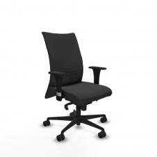 Piqueras y Crespo Albacete confidente sincro similpiel gris oscuro brazos 1D base nailon ruedas 65 mm nailon