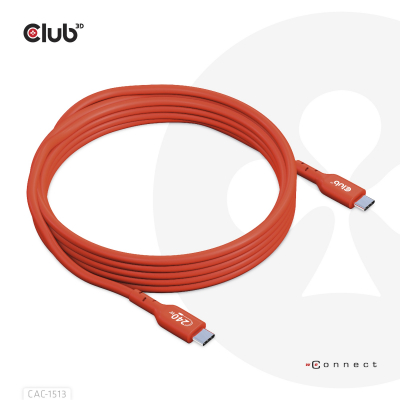 Cable certificado USB2 tipo C bidireccional USB-IF Datos 480 Mb, PD 240 W (48 V/5 A) EPR M/M 3 m/9,84 pies