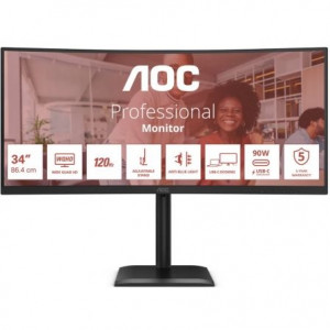 Monitor Profesional Ultrapanorámico Curvo AOC CU34E4CV 34