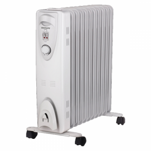 Radiador de aceite Bastilipo RAC112500, 11 elementos, 2500W, blanco