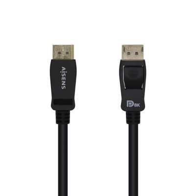 AISENS CABLE DISPLAYPORT CERTIFICADO V1.4 8K@60HZ DP M-DP M NEGRO 0.5M