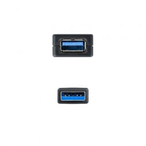 Cable Alargador USB 3.0 con Amplificador Nanocable 10.01.0311/ USB Macho - USB Hembra/ 5m/ Negro