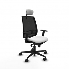 Piqueras y Crespo Alares sincro malla negra bali blanco brazos 1D base nailon cabecero 2D ruedas 65 mm nailon