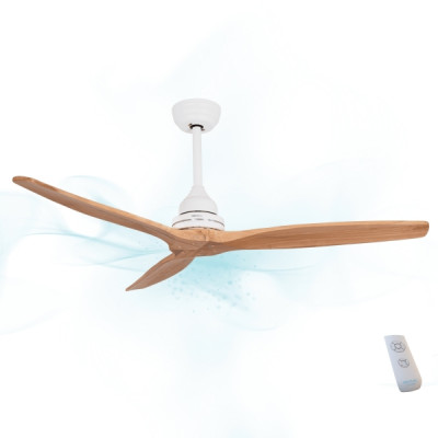 Cecotec EnergySilence Aero 590 Ventilador de Techo de 3 Aspas - Potencia de 65W - Diametro de 52 - Mando a Distancia - Temporizador Programable - 3 Velocidades - Modo Invierno/Verano - Color Blanco