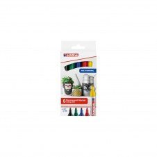 Edding 3000 marcador permanente Punta redonda Negro, Azul, Verde, Rojo, Amarillo 5 pieza(s)