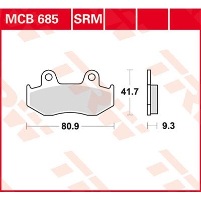 Pastillas de freno sinterizadas scooter serie SRM TRW MCB685SRM