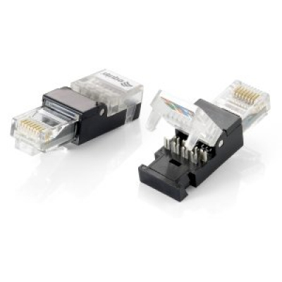 KIT 2 UNIDADES CONECTOR RJ45 EQUIP CAT5e TOOLFREE NO NECESITAS HERRAMIENTA DE GRIMPADO 121163