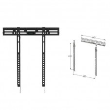 Soporte fijo de pared phoenix para tv - monitor hasta 55pulgadas vesa hasta 400x400 hasta 50kg negro