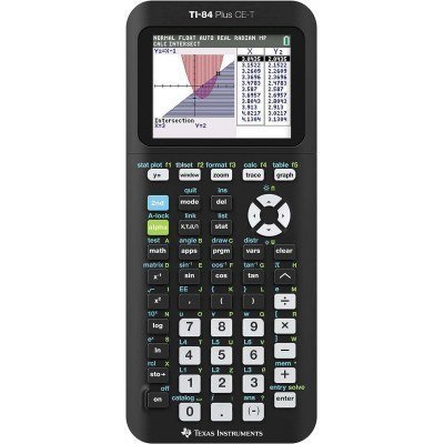 Texas-Instruments TI-84 Plus CE Calculadora Grafica - Pantalla Retroiluminada a Color - Soporta Programacion - 13 Aplicaciones Incluidas - Color Negro