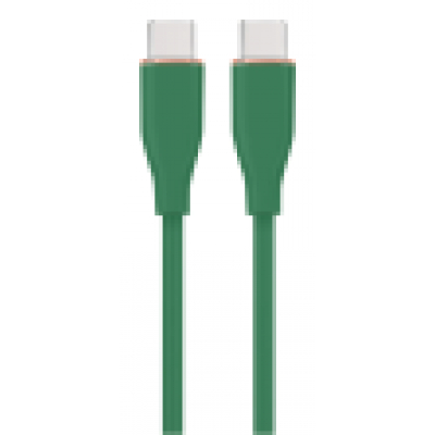 CABLE DE CARGA Y DATOS GEMBIRD (PD) TIPO-C SILICONA ALTA CALIDAD 1,5M VERDE