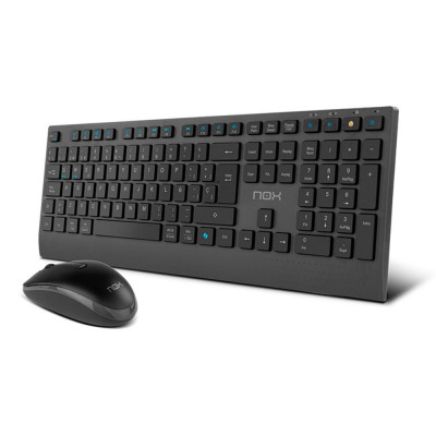 Teclado + raton nox lite duo inalambrico negro