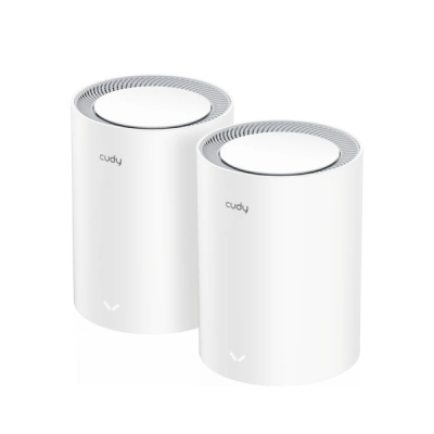 Cudy Pack de 2 Sistemas WiFi Mesh 7 Gigabit Dual Band BE3600 - Velocidad hasta 1000Mbps - 3 Puertos - Antenas Internas - Color Blanco
