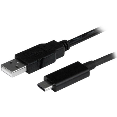 Cable de Carga y Sincronización USB-A a USB-C de 1m - Cable de Datos USB-A a USB Tipo C - M/M - Negro - Certificado USB-IF
