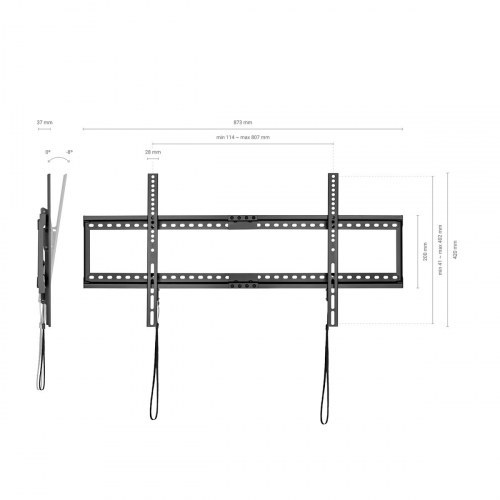 AISENS - SOPORTE ECO INCLINABLE PARA MONITOR/TV 75KG DE 37-90, NEGRO