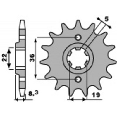 PBR Steel Standard Front Sprocket 2502 - 520 2502.13.18NC