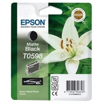 Cartucho tinta epson t0598 ultrachrome negro mate - flor blanca