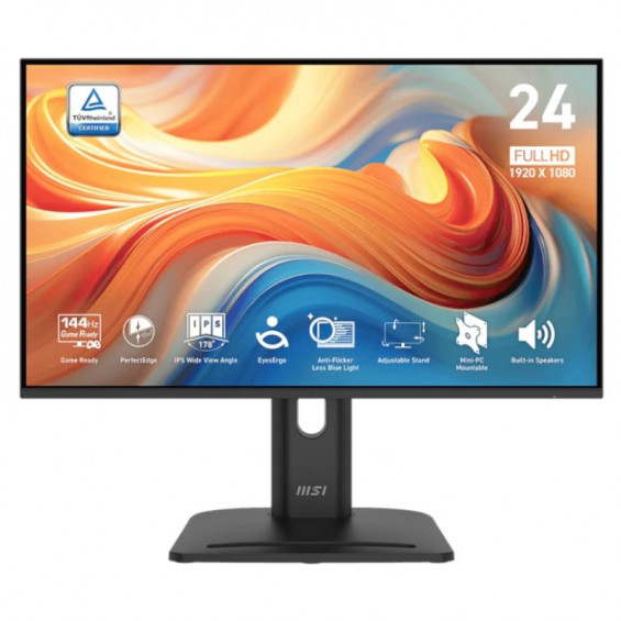 Monitor MSI PRO MP245PG E14, 23,8 pulgadas, Full HD, IPS, 144 Hz, 1 ms MPRT, altura regulable, altavoces, HDMI, DisplayPort, negro - imagen 4