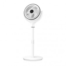 Ventilador De Pie Chorlito Blanco 40w 6vel Oscilacion 3d Regx34x34 Remoto,temporizador Táctil