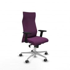 Piqueras y Crespo Albacete direcci?n sincro similpiel morado brazos 2D base aluminio ruedas 65 engomadas