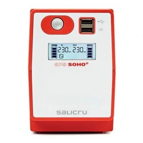 SAI Línea Interactiva Salicru SPS 500 SOHO+ IEC/ 500VA300W/ 4 Salidas/ Formato Torre